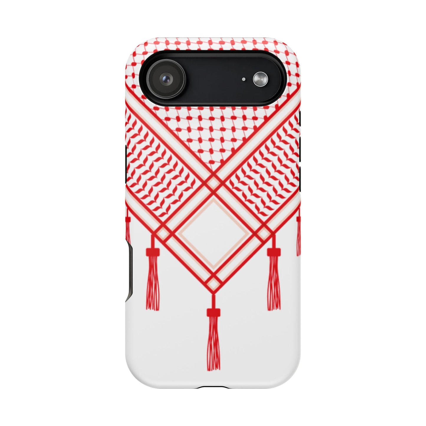 Red and White Shmagh Design Iphone Magnetic Tough Case