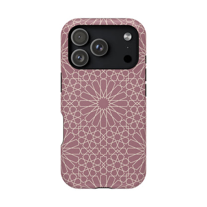 Pink Flower 🌸 Geometric Design Iphone Magnetic Tough Case