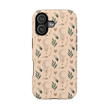 Crescent 🌙  and Hearts Design Iphone Magnetic Tough Cases