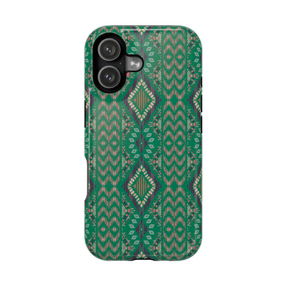 Emerald Green  Geometric Design Iphone Magnetic Tough Case