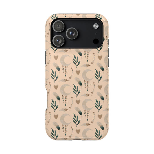 Crescent 🌙  and Hearts Design Iphone Magnetic Tough Cases