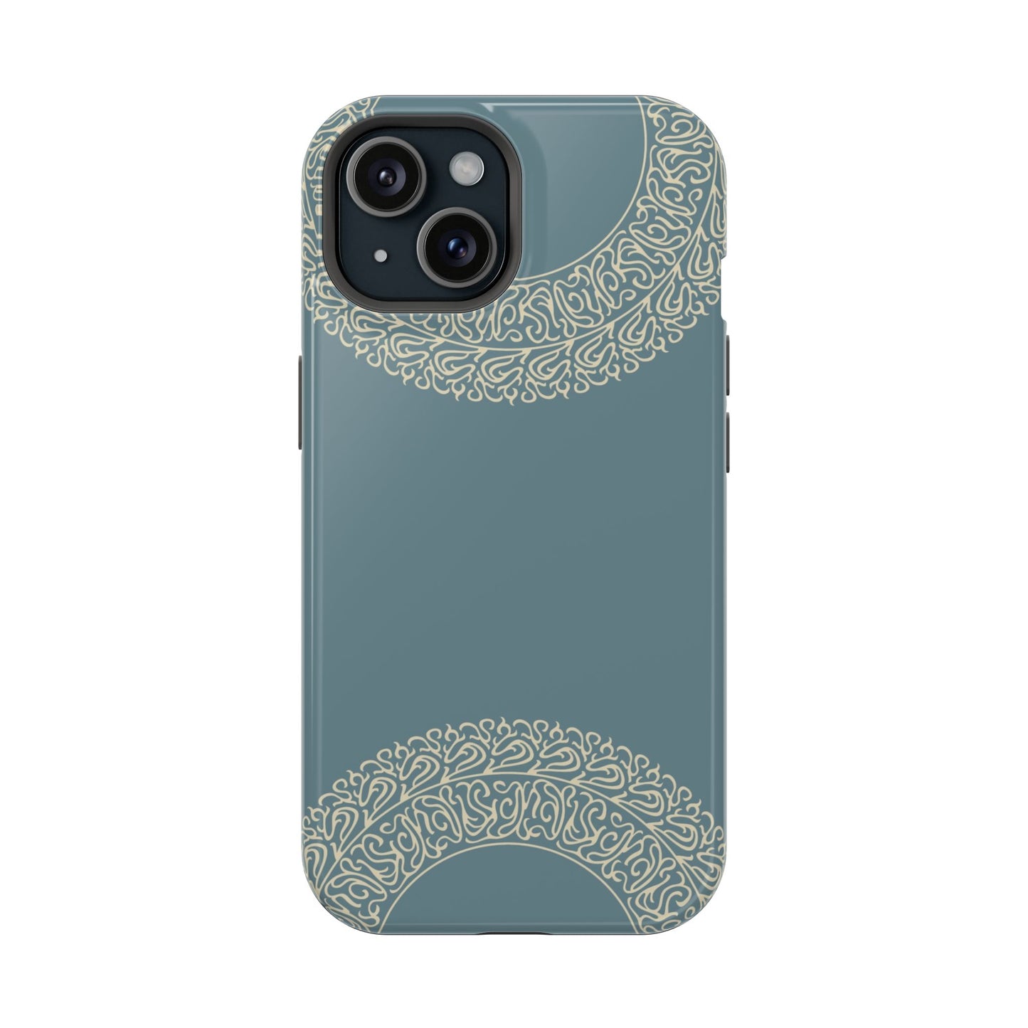 Beige geometric circle  Design - Iphone Magnetic Tough Case