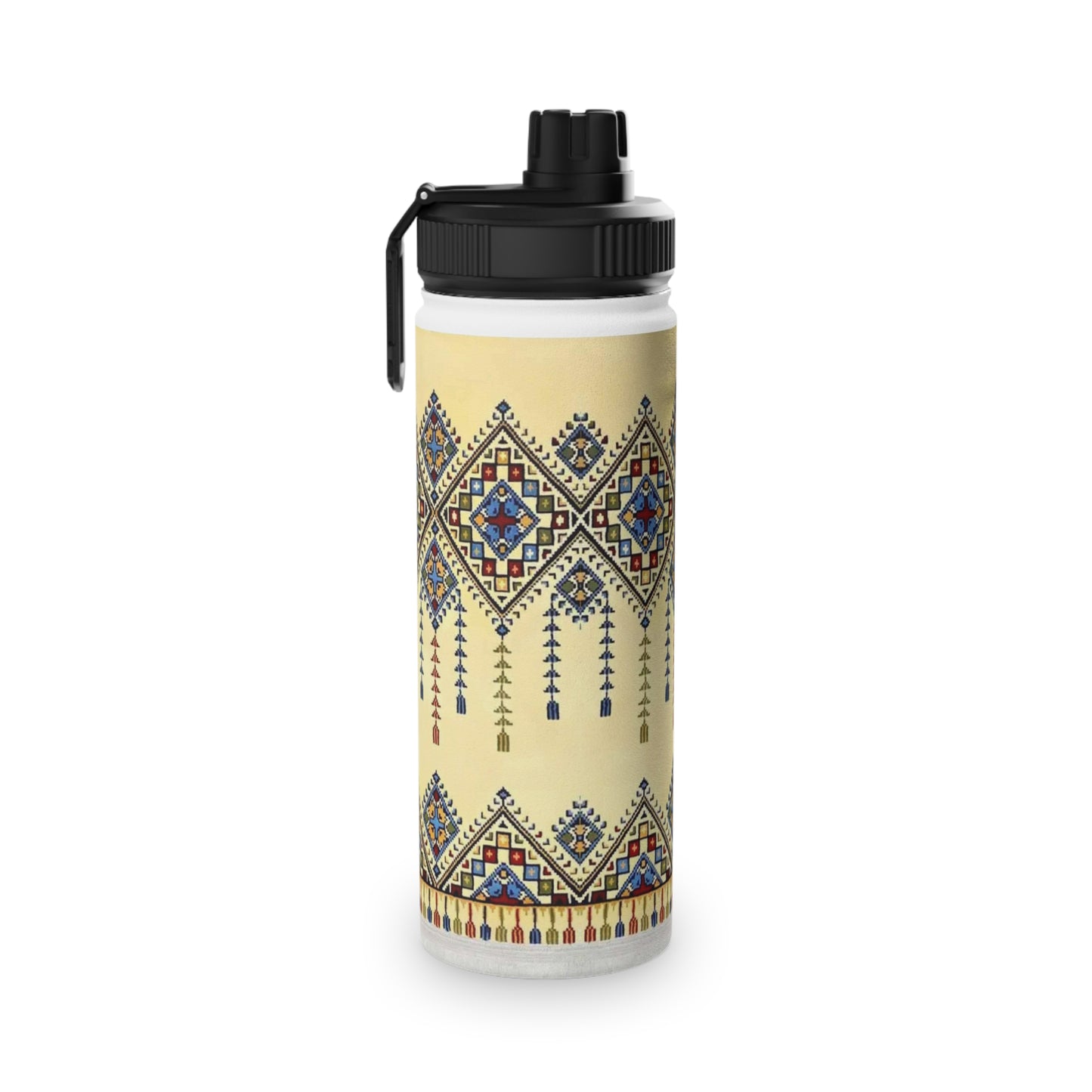 Tatreez Stylish Stainless Steel Water Bottle with Sports Lid
