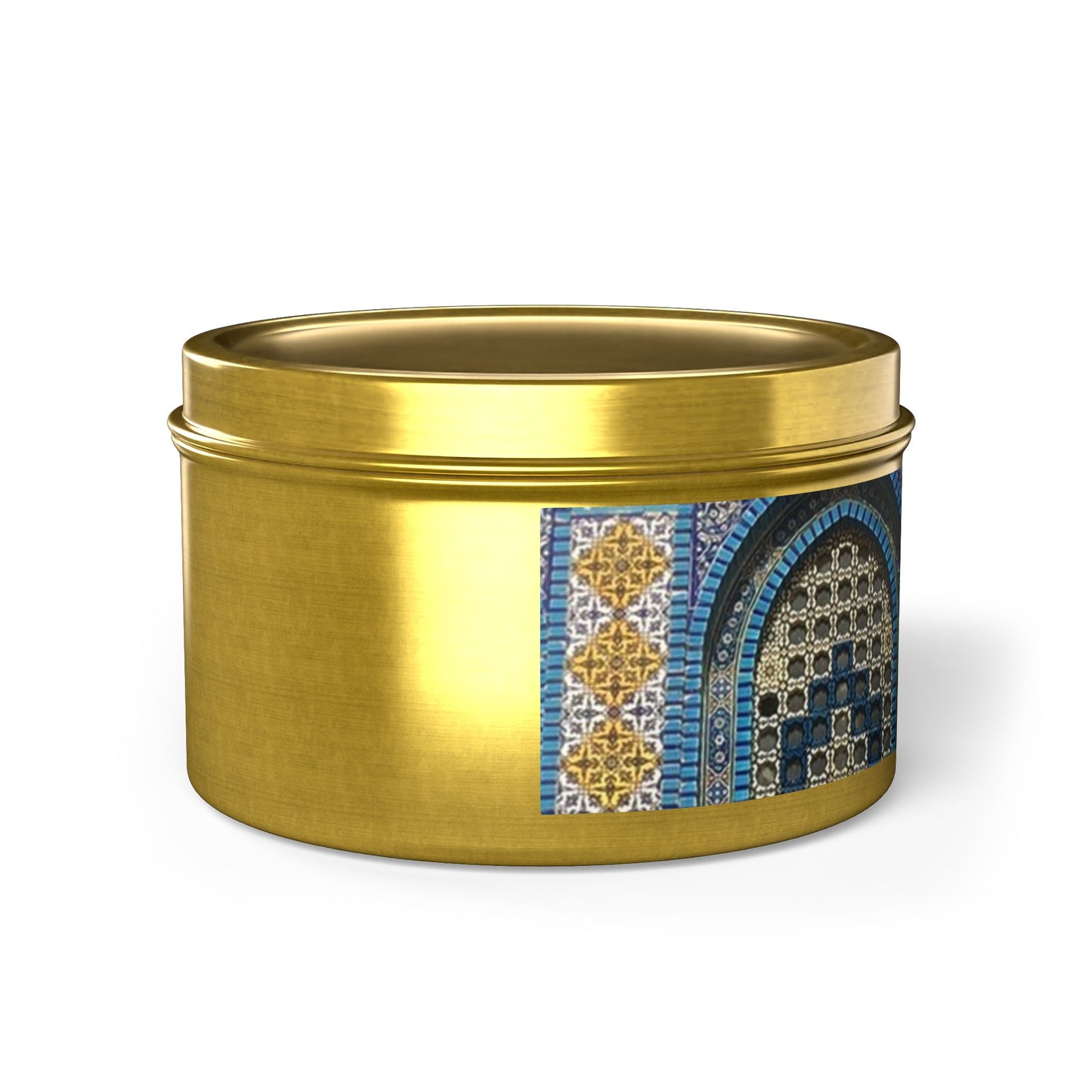 Aqsa Golden Tin Candles | Elegant Home Fragrance | Decorative Candle Gifts for All Occasions | Relaxing Aromatherapy