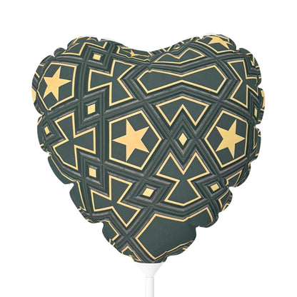 Heart-Circle Shaped Decorative Balloon - 11" Star Pattern