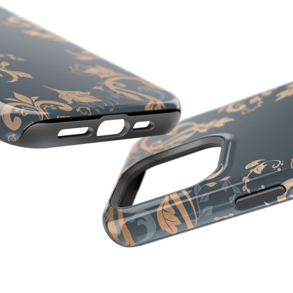 Gold flowers Iphone Magnetic Tough Cases