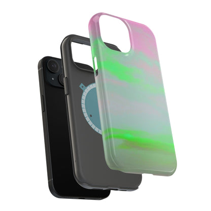 Green and pink sky  Design - Iphone Magnetic Tough Case