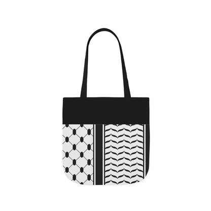 Black and White Kufieh Design Tote Bag