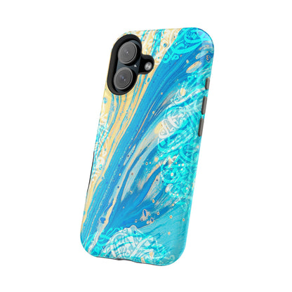 Arabic splash of Blue- Iphone Magnetic Tough Case