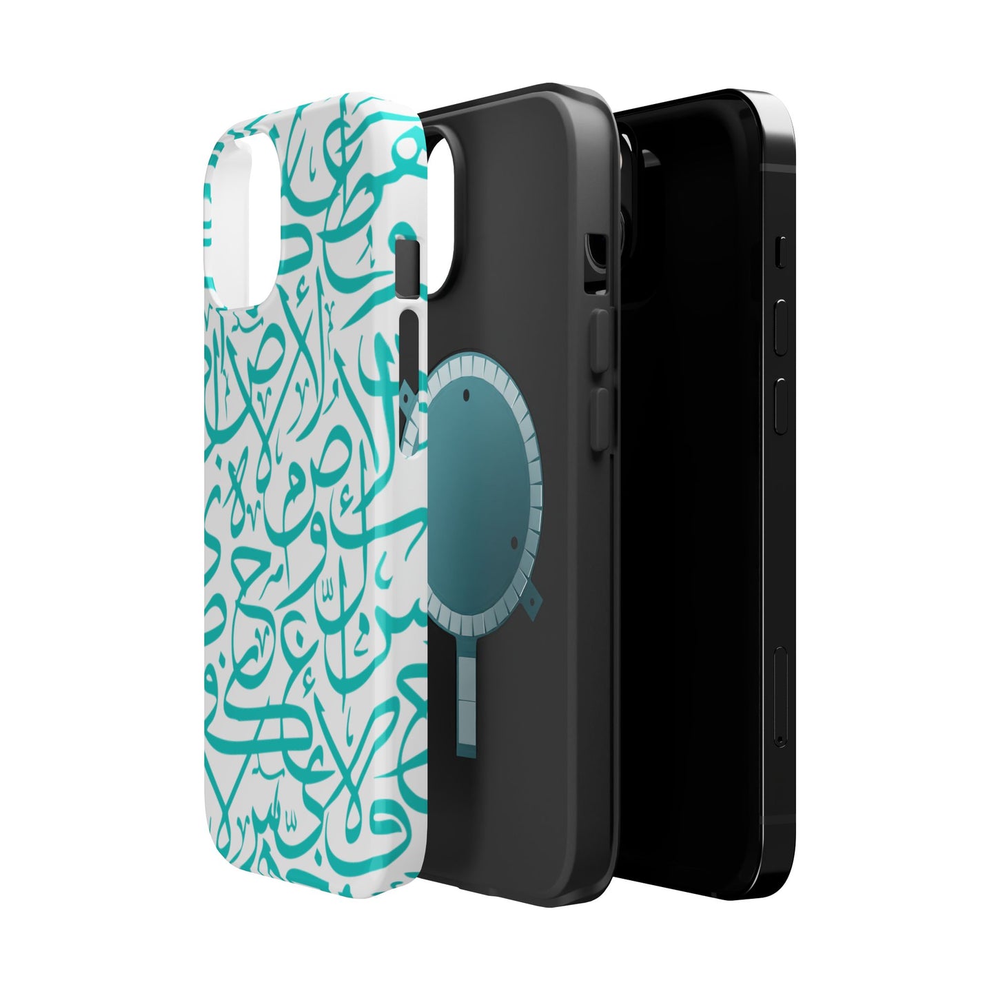 Beige and Blue Arabic Letters  Iphone Magnetic Tough Cases