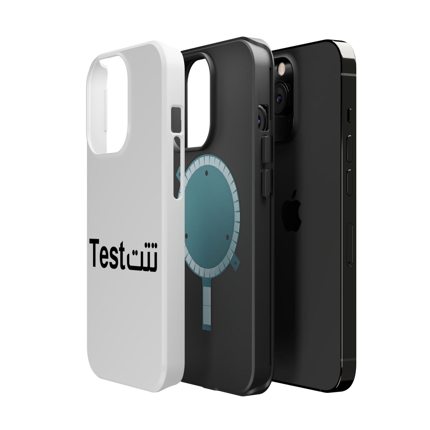 Magnetic Impact-Resistant Phone Case — Minimal "Test" Bilingual Design