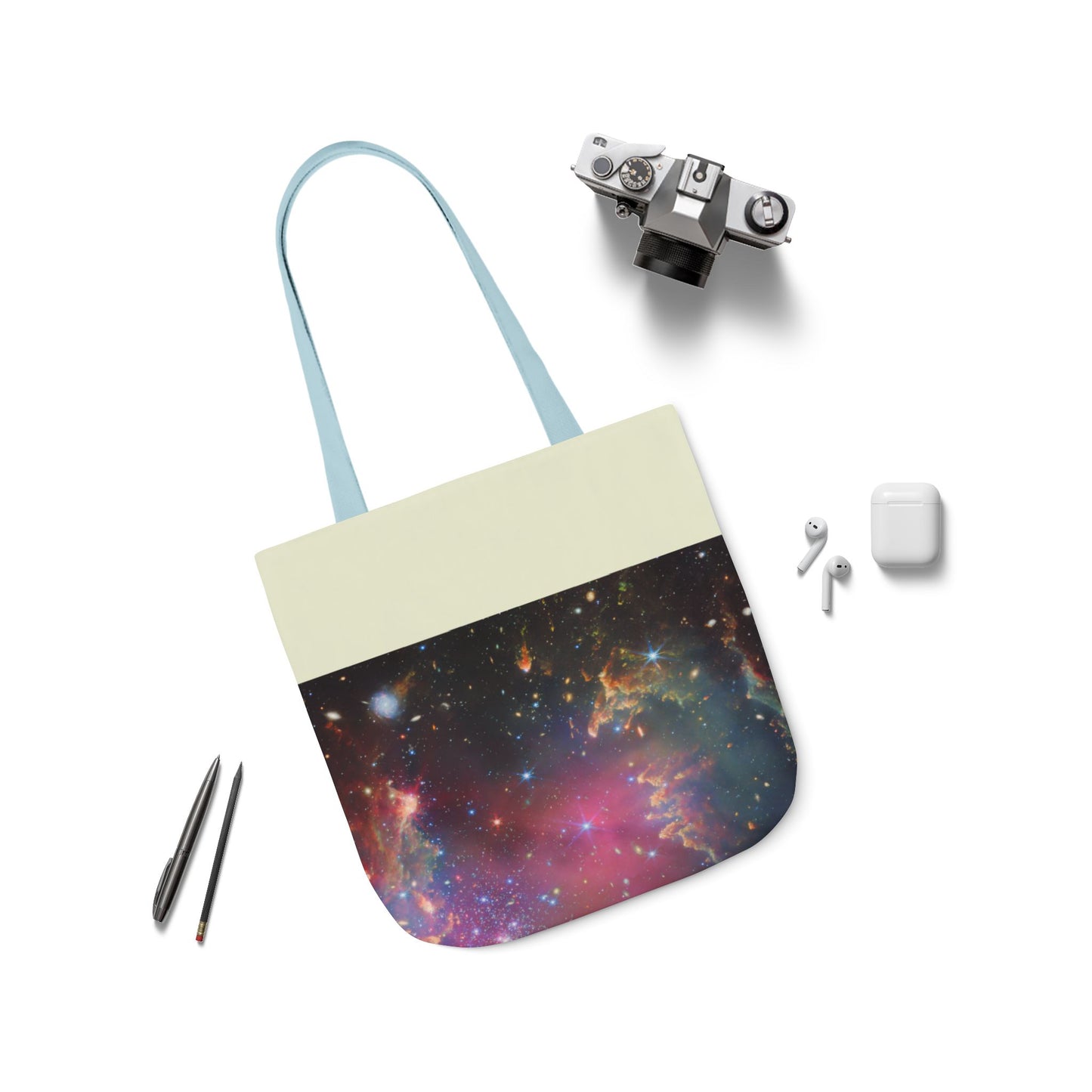 Star Cluster Canvas Tote Bag, 4-Color Straps