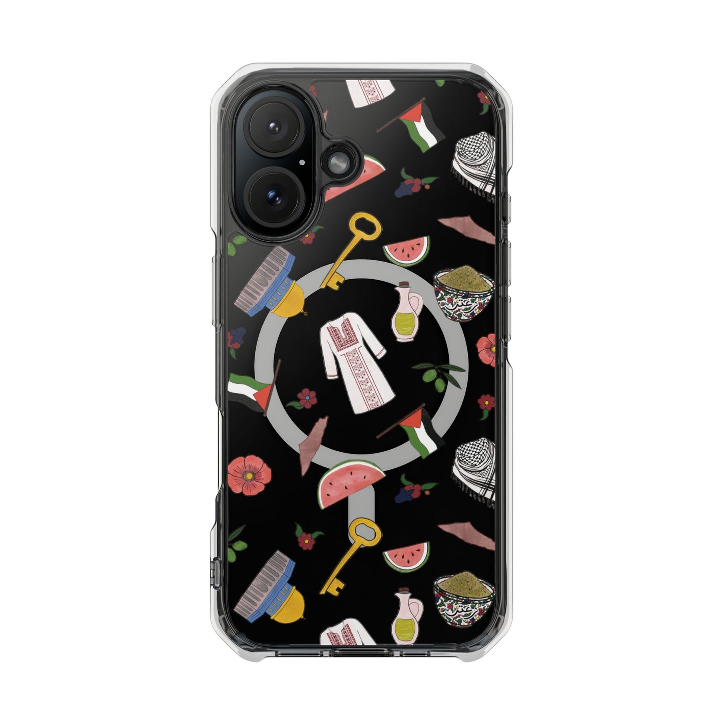 Palestinian Symbols MagSafe Clear Phone Case