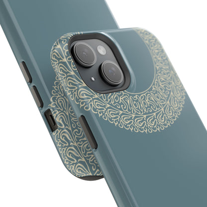 Beige geometric circle  Design - Iphone Magnetic Tough Case