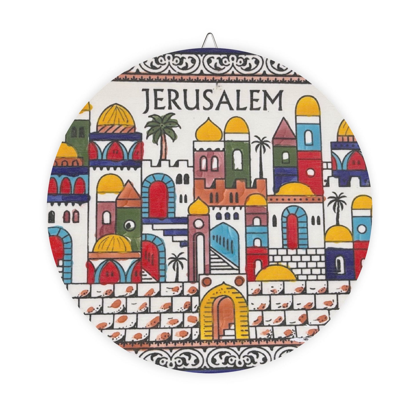 Jerusalem  Wood Sign Decor, Rustic Home Wall Art, Farmhouse Signs, Personalized Gifts, Nature-Inspired Decor