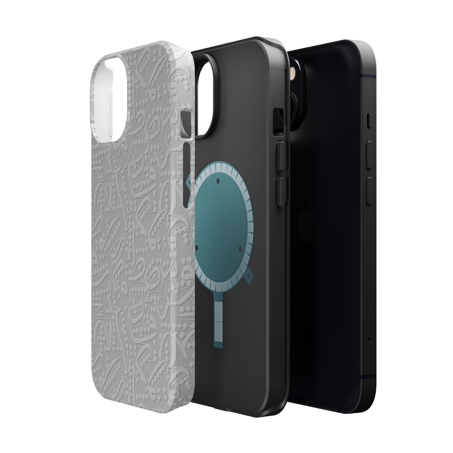 White Arabic calligraphy letters - Iphone Magnetic Tough Case