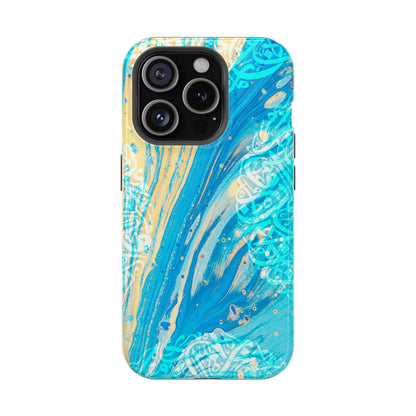 Arabic splash of Blue- Iphone Magnetic Tough Case