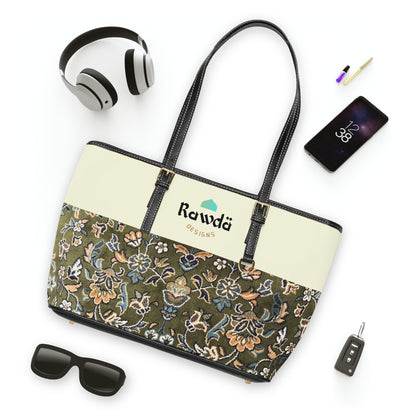 Rawdah Carpet Pattern Leather Shoulder Bag