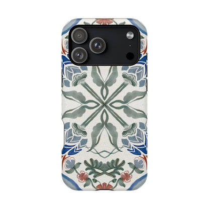 Blue flowers Iphone Magnetic Tough Cases