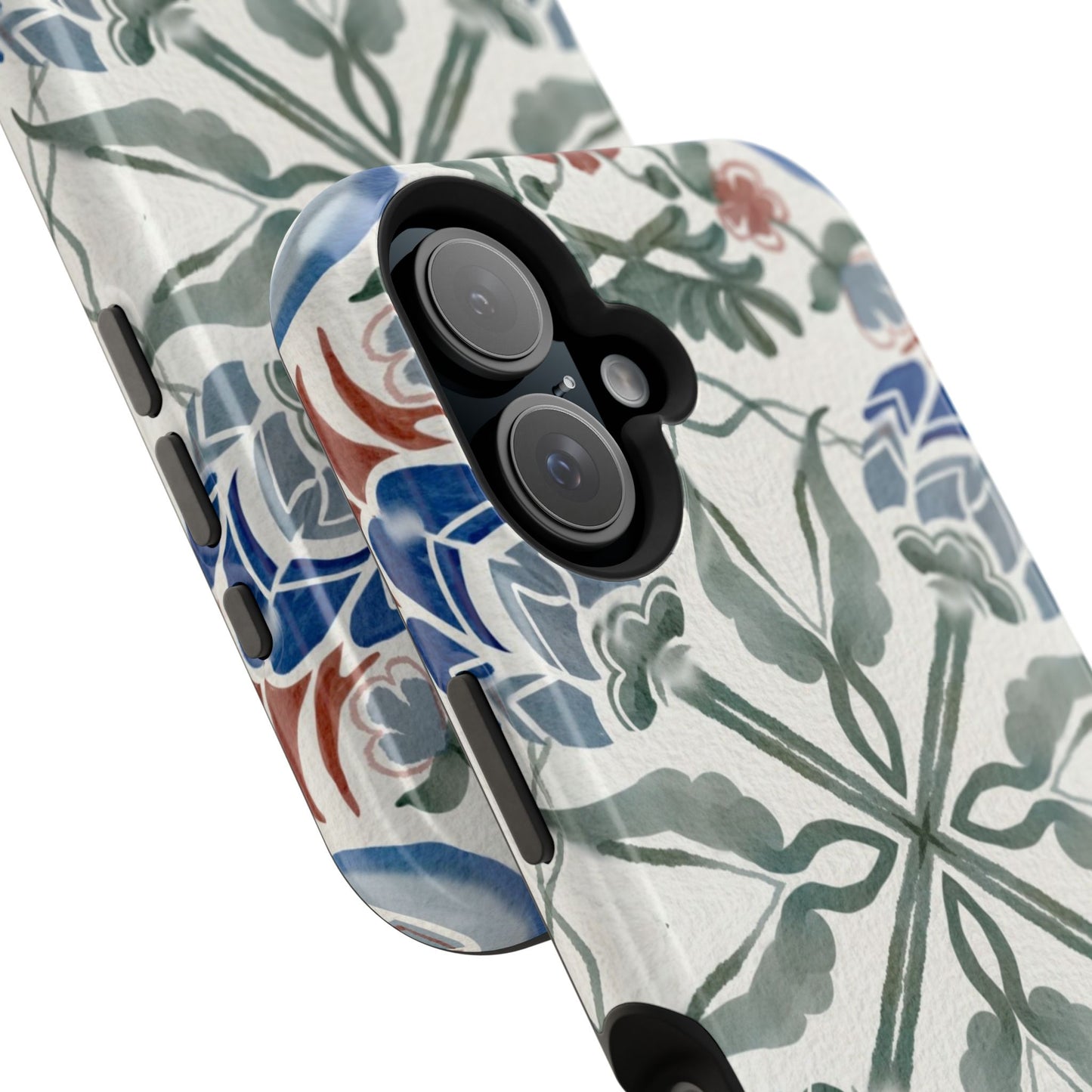 Blue flowers Iphone Magnetic Tough Cases