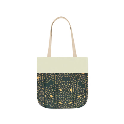 Masjid Al Haram Door Canvas Tote Bag, 2-Color Straps