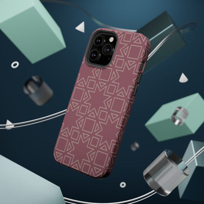 Pink Star ⭐️ Geometric Design - Iphone Magnetic Tough Case