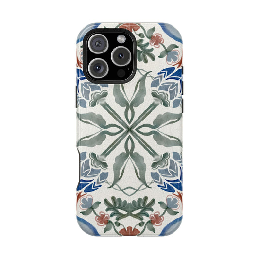 Blue flowers Iphone Magnetic Tough Cases