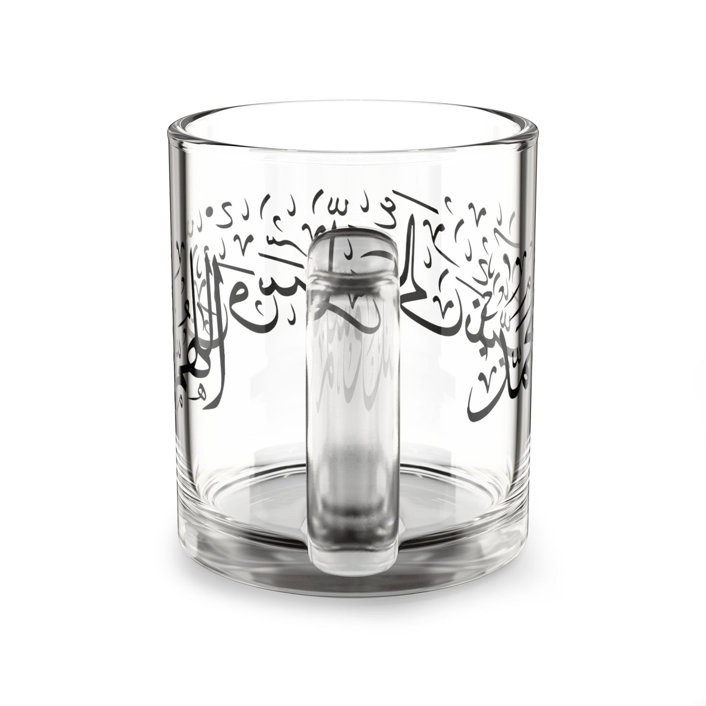 10oz Glass Mug with Salawat Calligraphy - Perfect for Coffee or Tea Lovers