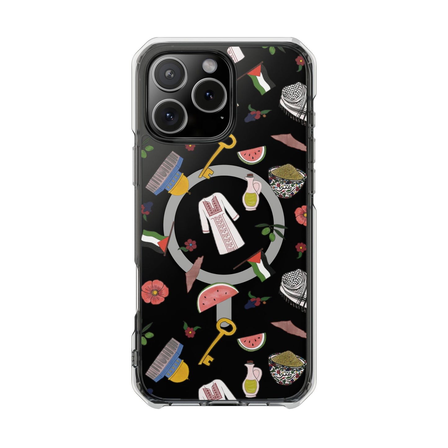 Palestinian Symbols MagSafe Clear Phone Case
