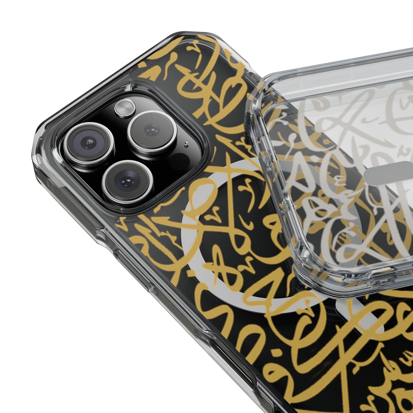 Golden Arabic calligraphy Letters  MagSafe Clear Phone Case