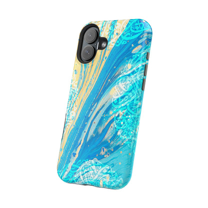 Arabic splash of Blue- Iphone Magnetic Tough Case