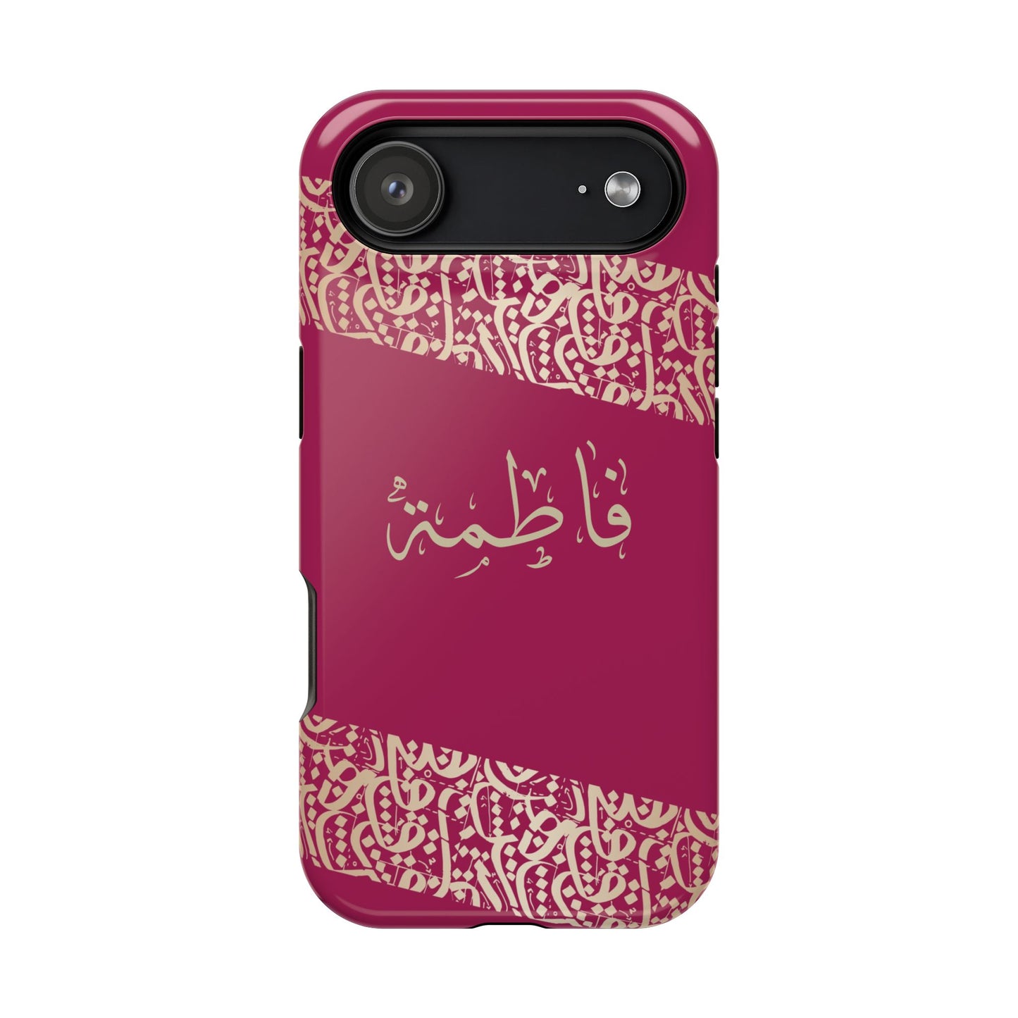 Personalized Arabic Calligraphy - Iphone Magnetic Impact-Resistant Phone Case - Pink and Gold Design