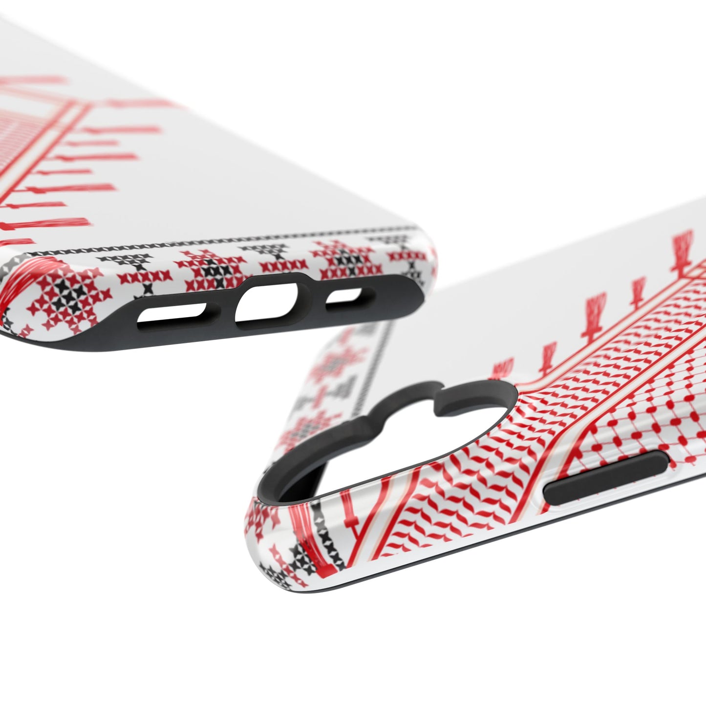 Red and White Hattah Design Iphone Magnetic Tough Case