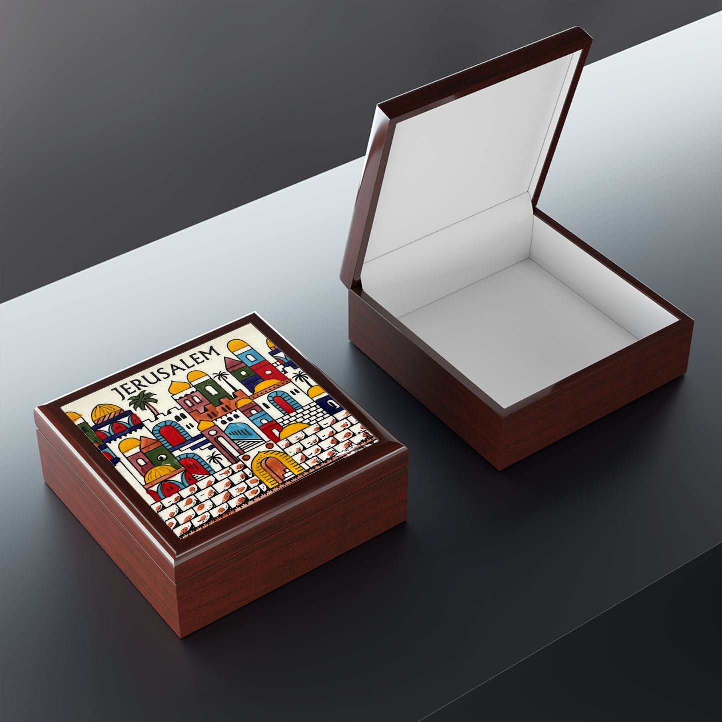 Jerusalem - Artistic Jewelry Box with Floral Design | Perfect Gift for Special Occasions