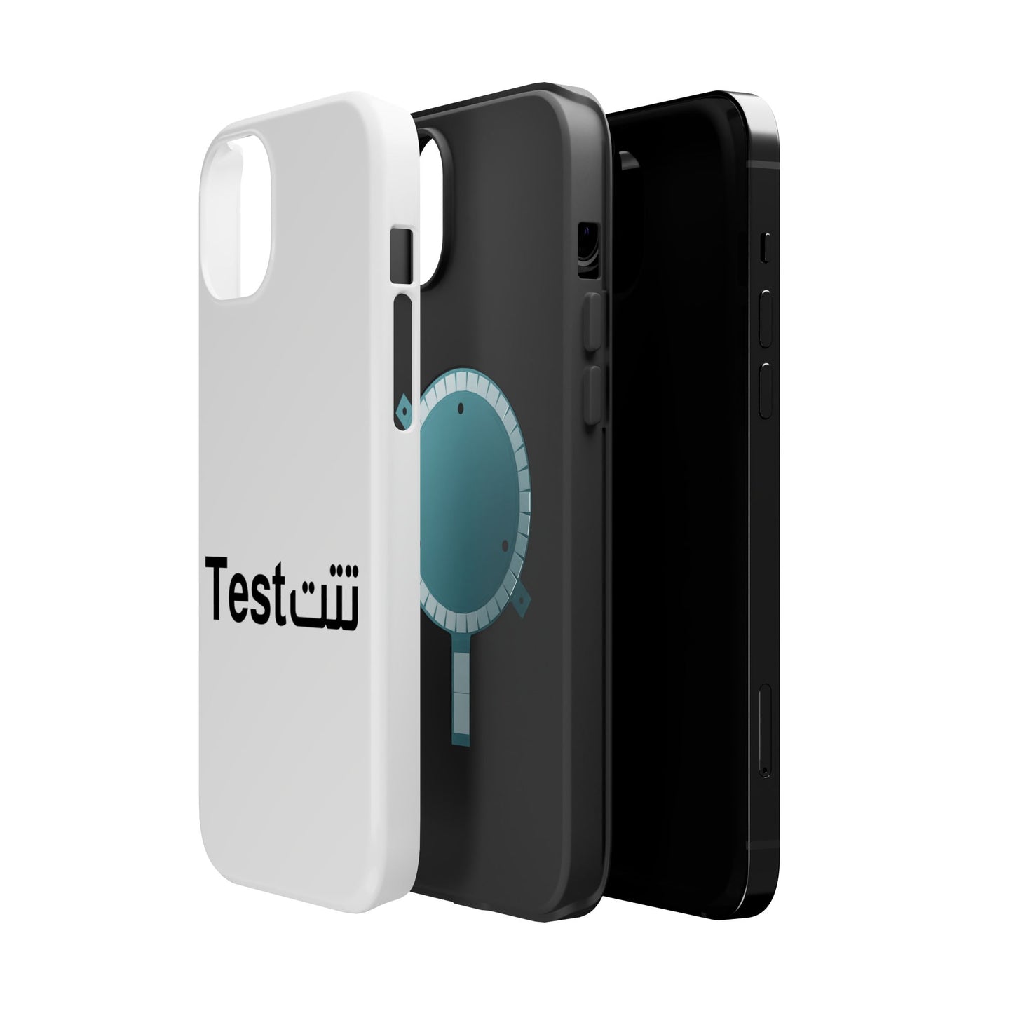 Magnetic Impact-Resistant Phone Case — Minimal "Test" Bilingual Design