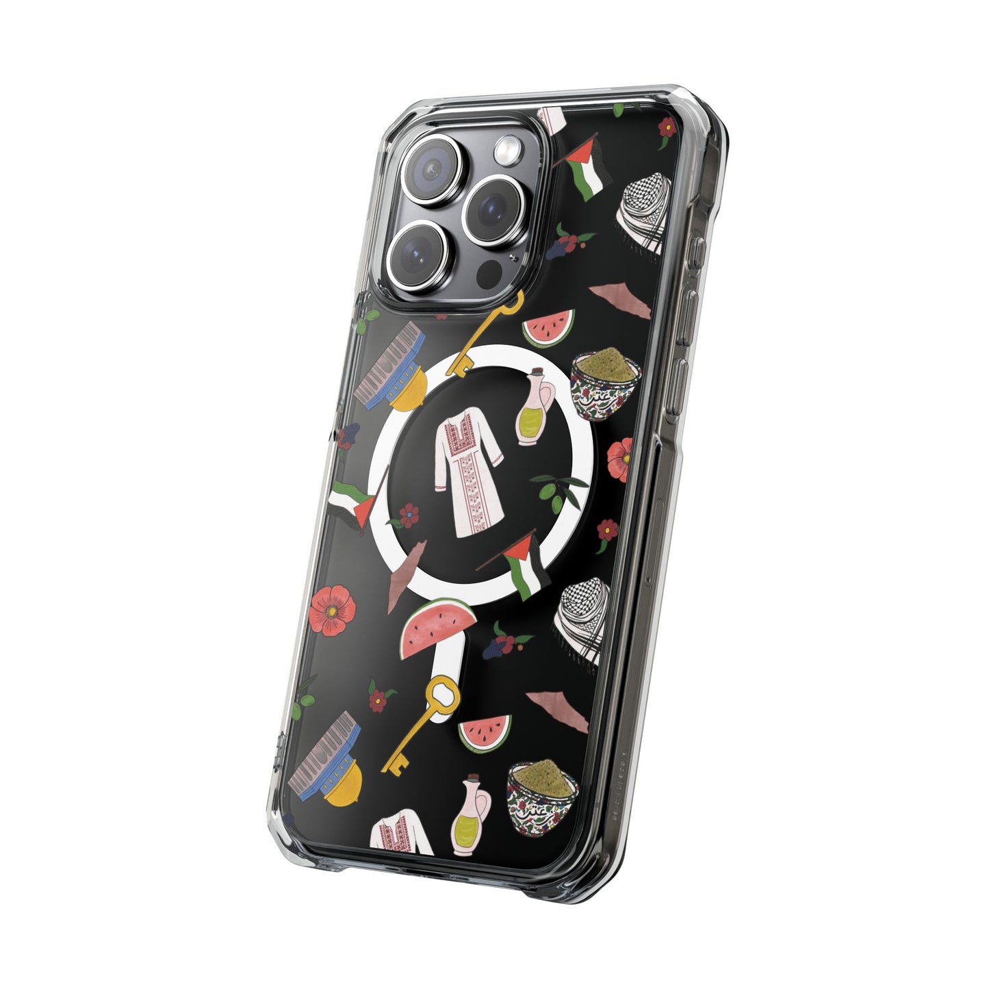 Palestinian Symbols MagSafe Clear Phone Case