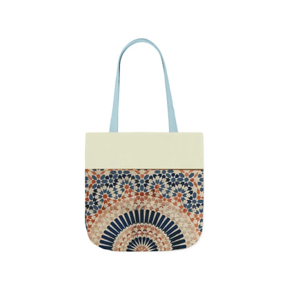 Moroccan Design Tote Bag, 3-Color Straps