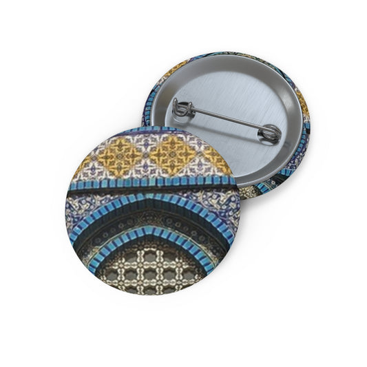 Aqsa Patterned Pin Buttons - Stylish, Unique Badges for Every Occasion