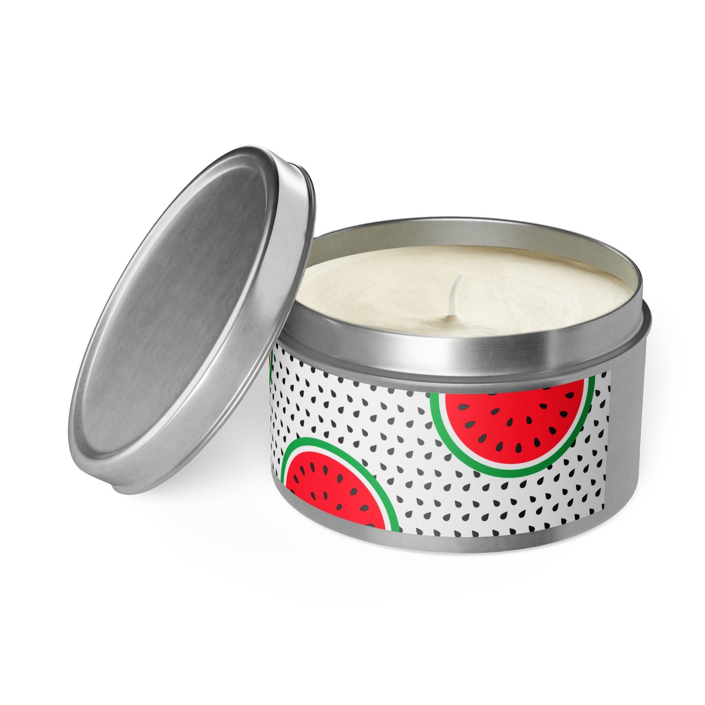 Watermelon Silver Tin Candles | Elegant Home Fragrance | Decorative Candle Gifts for All Occasions | Relaxing Aromatherapy