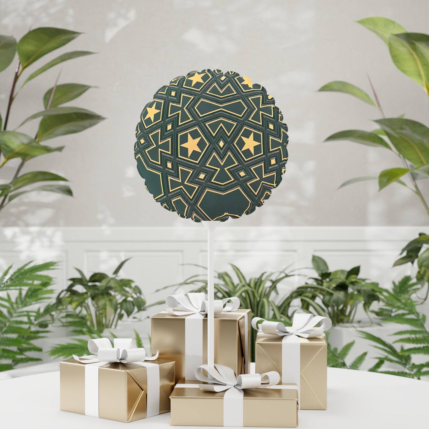 Heart-Circle Shaped Decorative Balloon - 11" Star Pattern