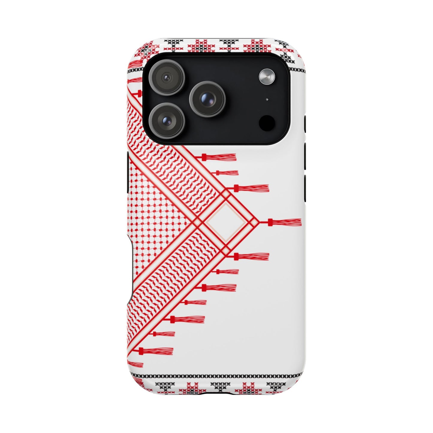 Red and White Hattah Design Iphone Magnetic Tough Case