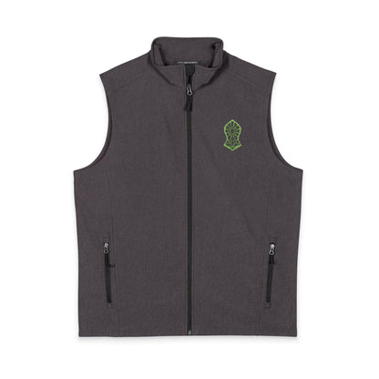 Men's Soft Shell Vest — Neon Green Sandala Logo Embroidered