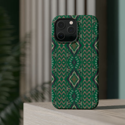 Emerald Green  Geometric Design Iphone Magnetic Tough Case