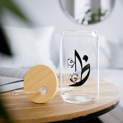 Arabic Letter “Tha”  "ظ" Monogram Sipper Glass, 16oz | Eco-Friendly Beverage Container | Perfect for Home, picnics, Gifts, and Parties