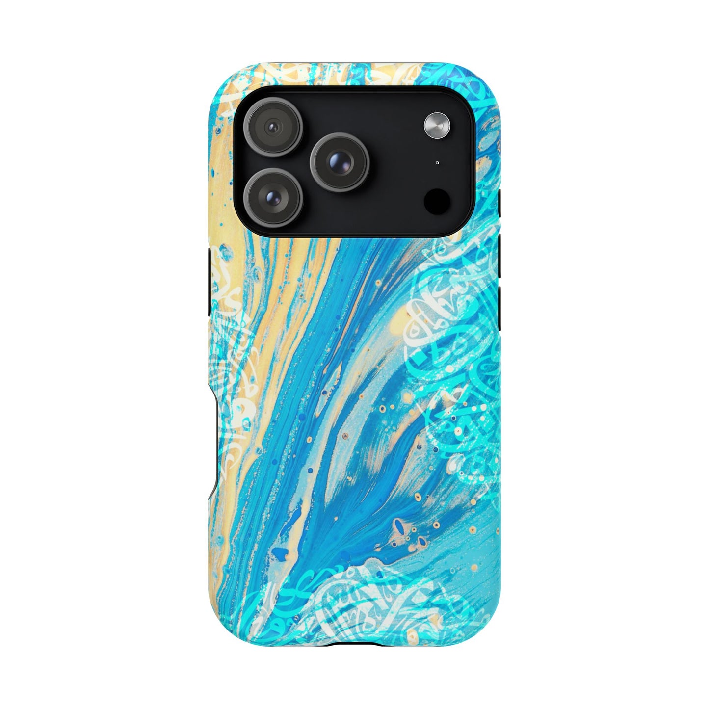 Arabic splash of Blue- Iphone Magnetic Tough Case