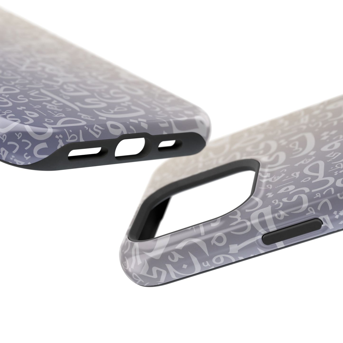 Light Purple and White Arabic Letters - Iphone Magnetic Tough Case