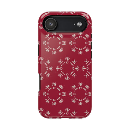 Palm Trees and coffee cups Geometric circle  Design - Iphone Magnetic Tough Case