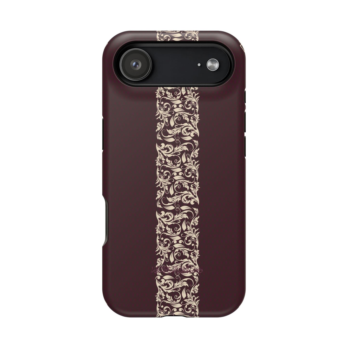 Red Dark and Beige geometric Design Iphone Magnetic Tough Case