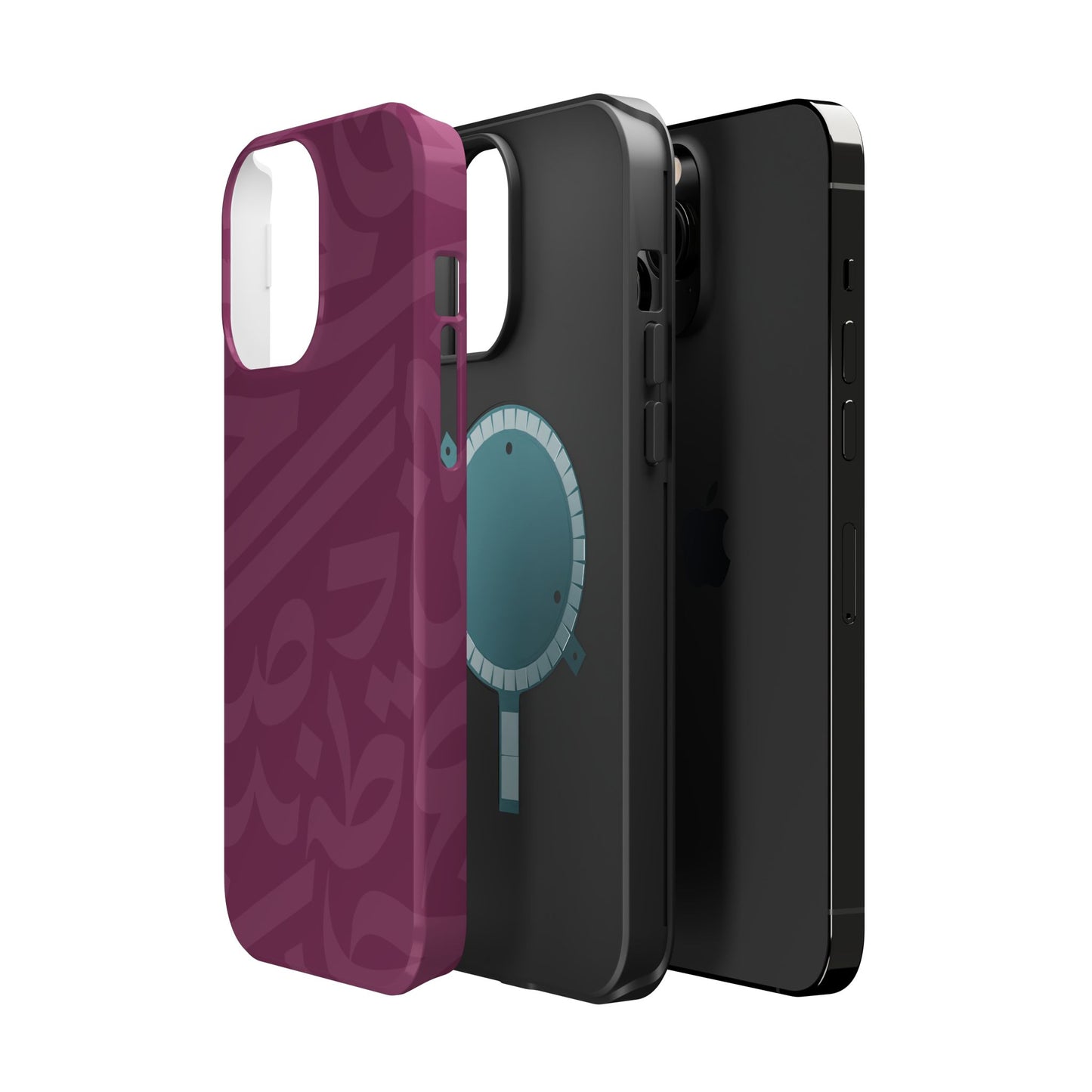 Pink calligraphy Design - Iphone Magnetic Tough Case
