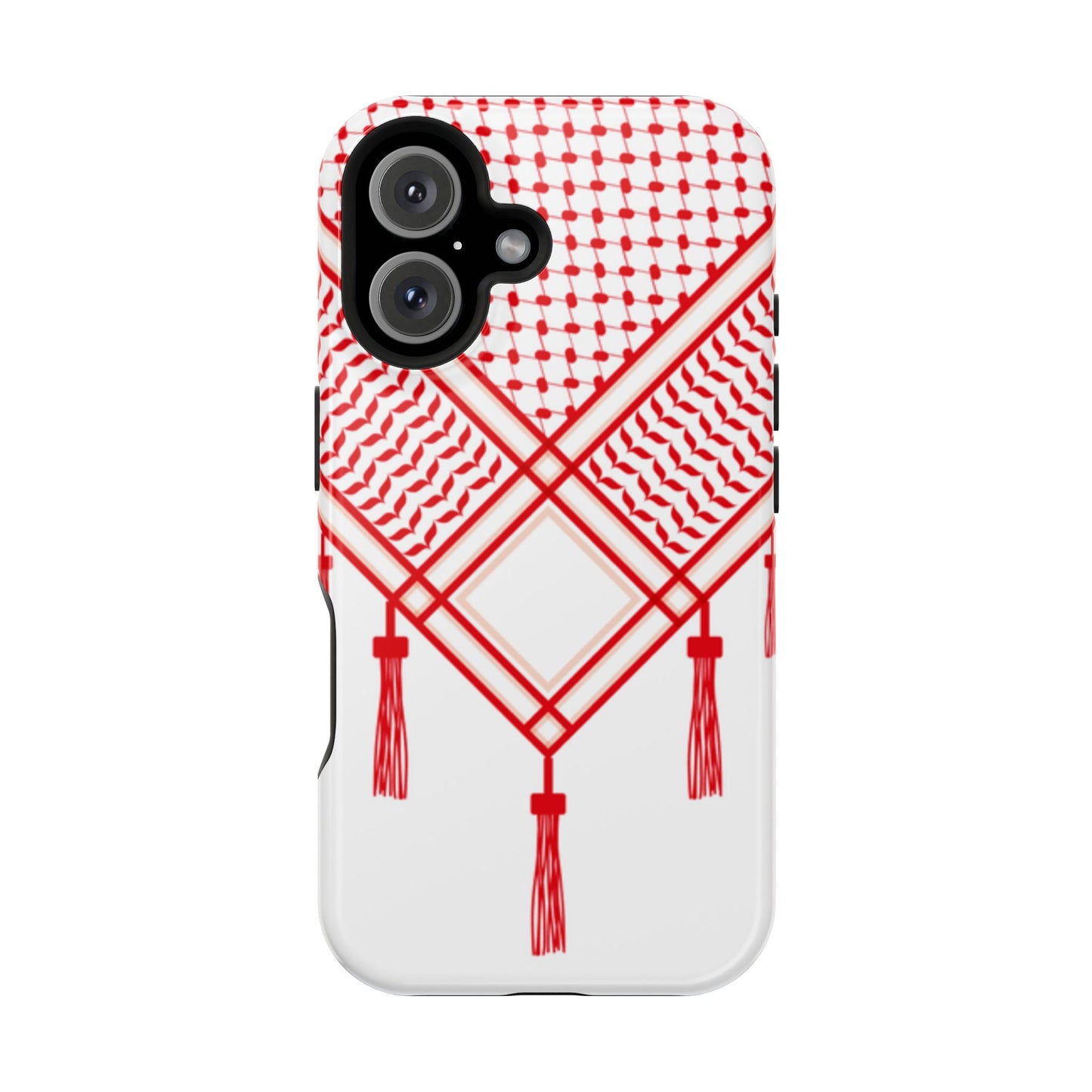 Red and White Shmagh Design Iphone Magnetic Tough Case